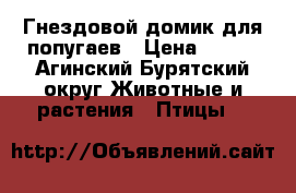Гнездовой домик для попугаев › Цена ­ 400 - Агинский Бурятский округ Животные и растения » Птицы   